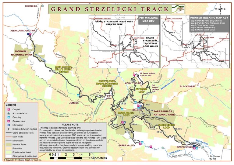 Planning Map - The Grand Strzelecki Track 